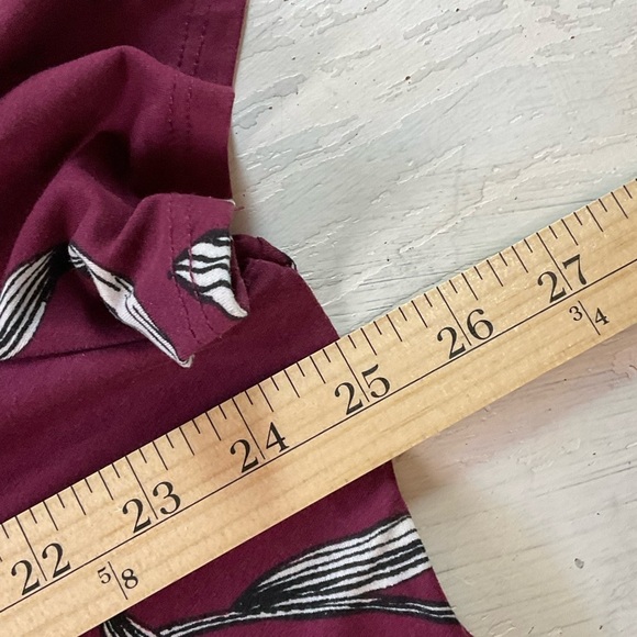 In‎ Every Story Dress Floral Cotton Burgundy Red Purple Black Loose Midi Size 1X - Picture 4 of 5